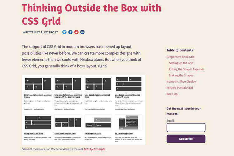 Example from Thinking Outside the Box with CSS Grid