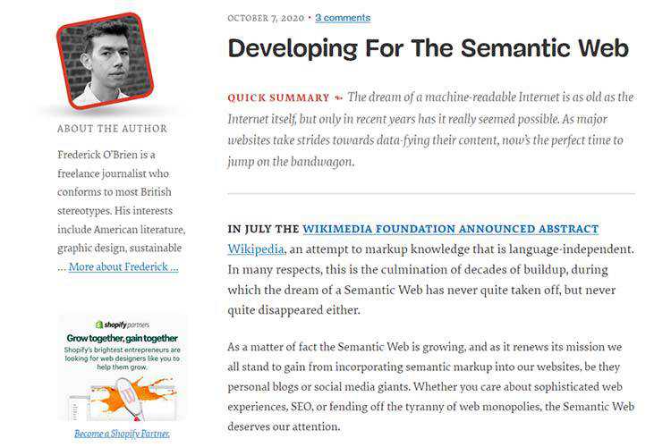 Example from Developing For The Semantic Web