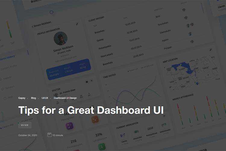 Example from Tips for a Great Dashboard UI