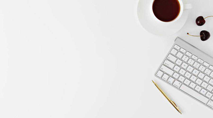 Mac Keyboard Coffee Cup white minimal minimalistic desktop wallpaper hd 4k high-resolution