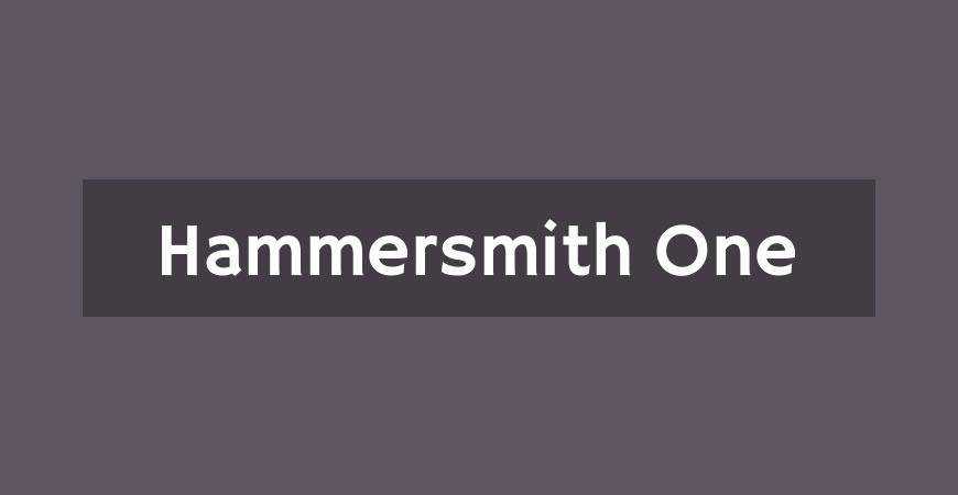 Hammersmith One free title headline typography font typeface