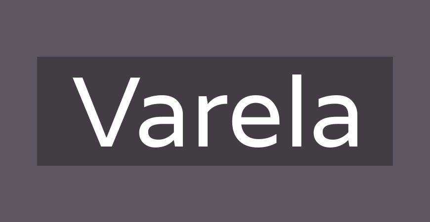 Varela free title headline typography font typeface