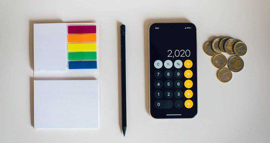 numbers calculator neon pad notes money coins