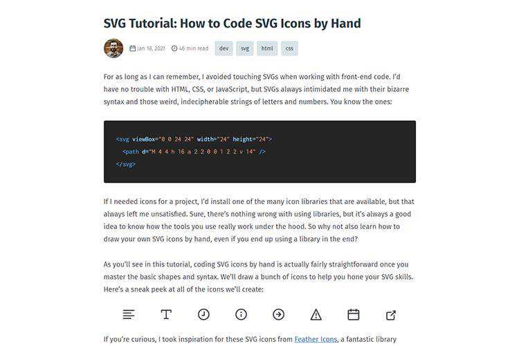 Example from SVG Tutorial: How to Code SVG Icons by Hand