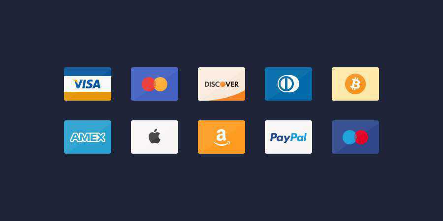 Flat Credit Cards Icons