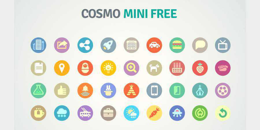 Cosmo Mini free Flat Icon Set