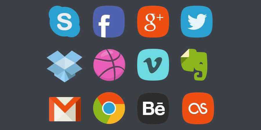 The Social Media Badges Icon Set