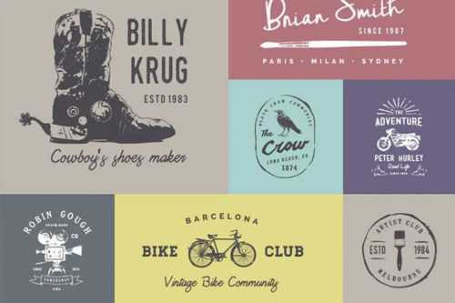 10 Free Vintage Logo & Badge Template Collections