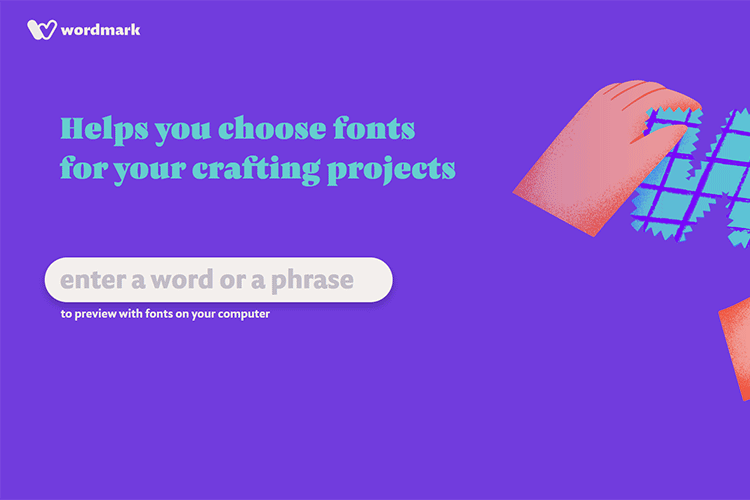 Wordmark - Helps you choose fonts!