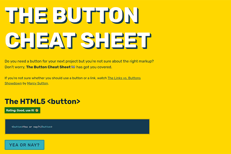 Example from The Button Cheat Sheet