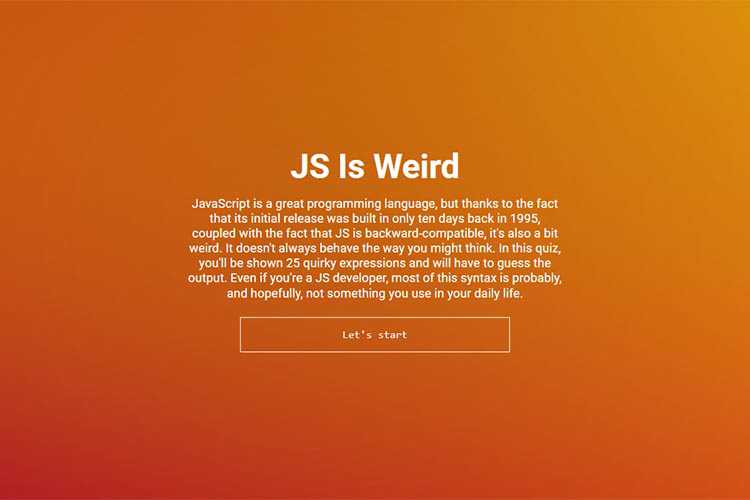 Example from JS Is Weird