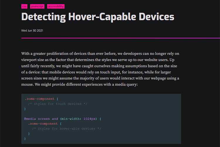 Example from Detecting Hover-Capable Devices