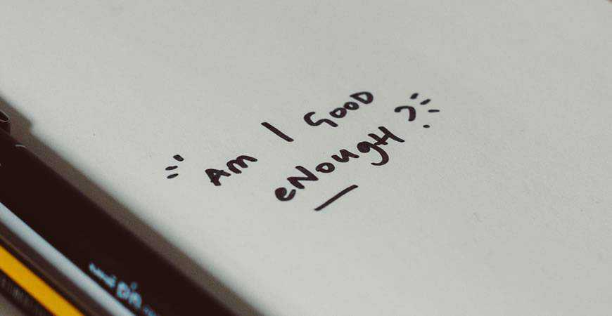 am I good enough quote notepad book handwritten