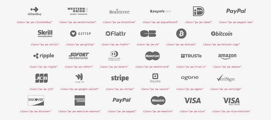 Payment Webfont icon font glyph free