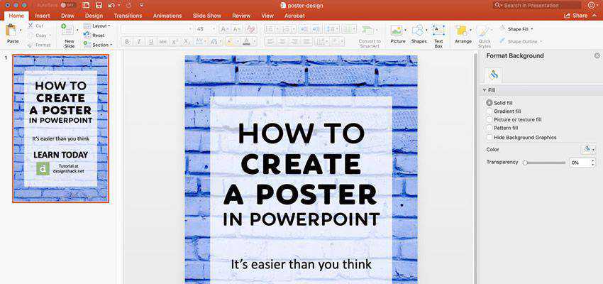 How to Quickly Make a Poster In PowerPoint