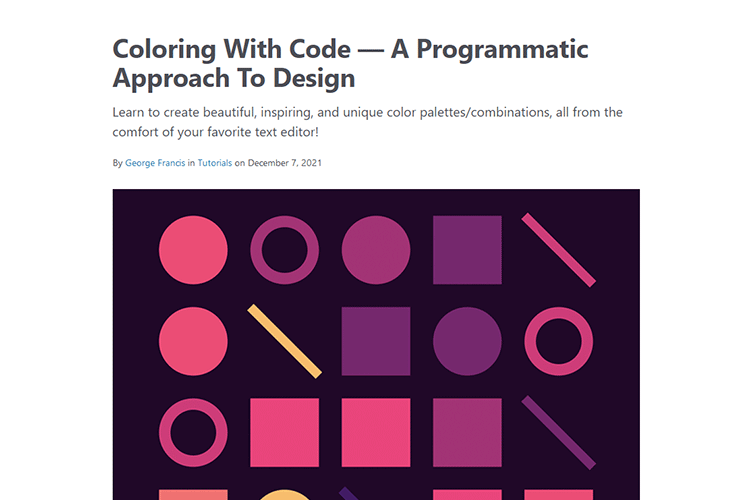 Example taken from coloring with code: a programmatic approach to design