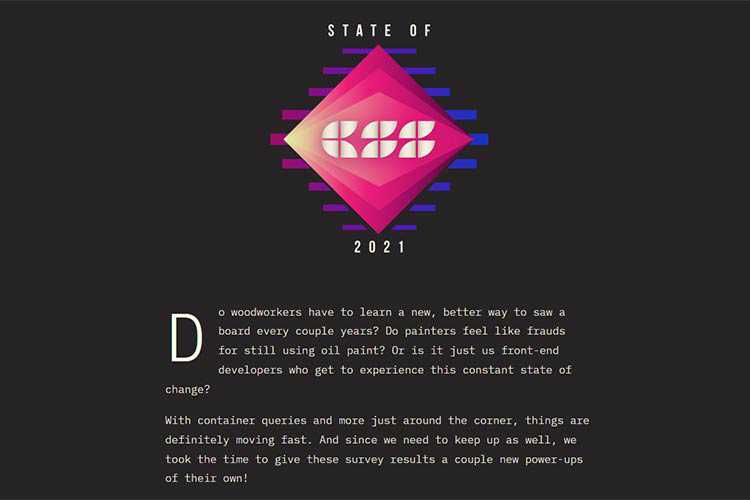 Example from The State of CSS 2021