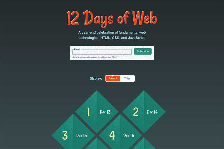 Contoh dari 12 Hari Web