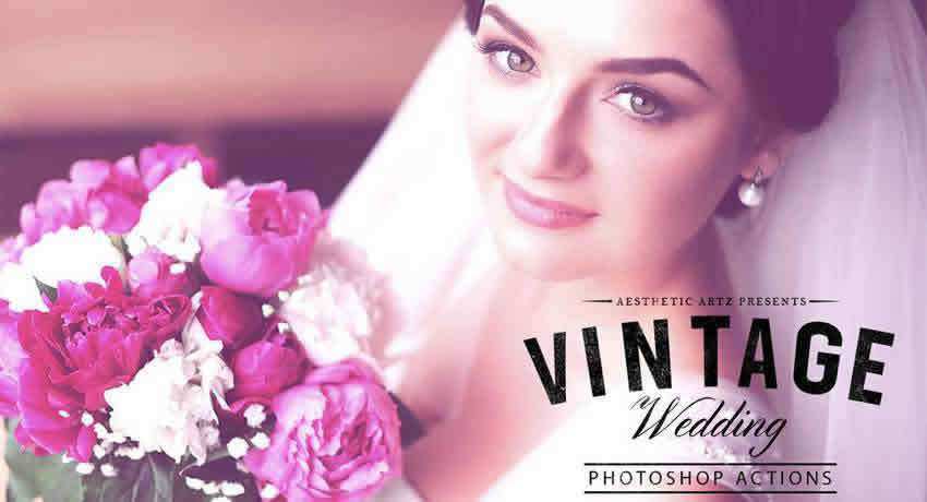 Wedding ps vintage retro effects free photoshop actions