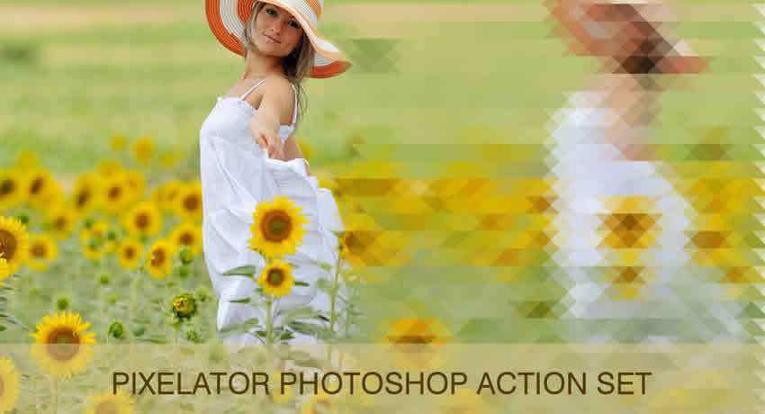 Pixelate special effects free photoshop actions