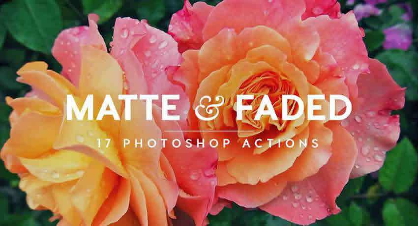 faded matte effects free photoshop actions