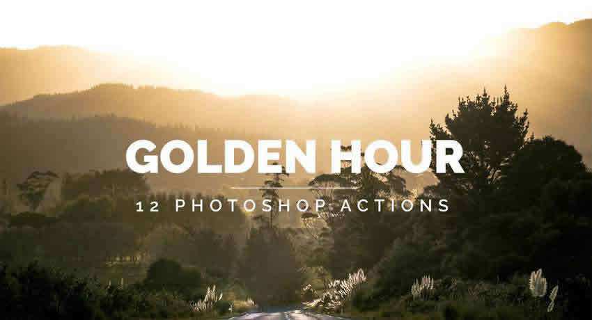 the golden hour effects photo free photoshop actions