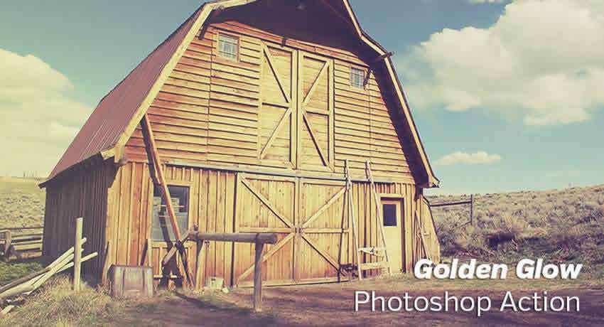 Golden Glow golden hour effects free photoshop actions