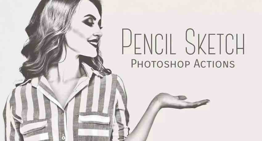 pencil sketch effects free photoshop actions