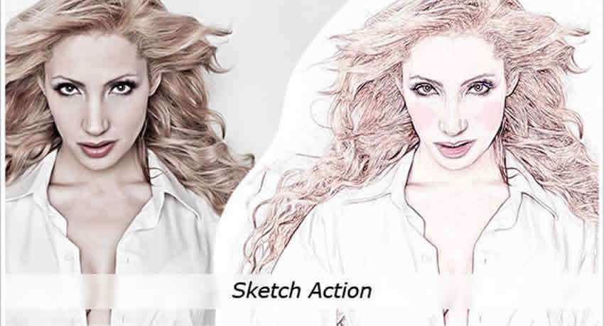 pencil sketching effects photo free photoshop actions