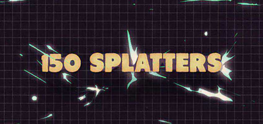 150 Splatter Animation Templates