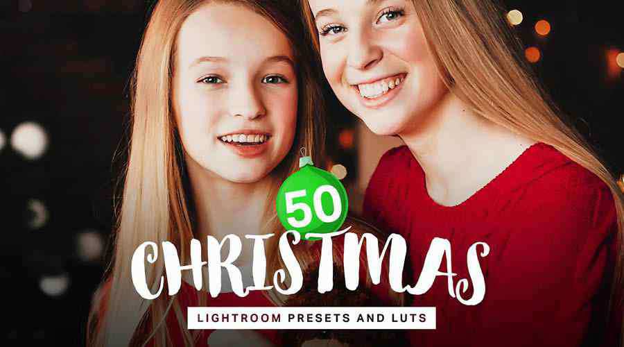 50 Christmas Lightroom Presets LUTs
