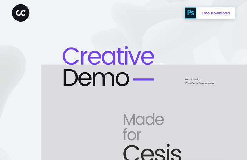 Cesis Creative Agency web design layout adobe photoshop template free psd format
