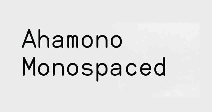 Monospaced Mono Free Font Designers Creatives Ahamono