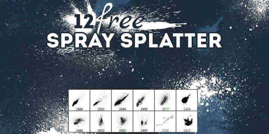 Spray Platter free photoshop brushes ABR