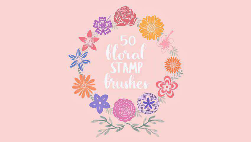 Free Floral Stamp Procreate Brushes