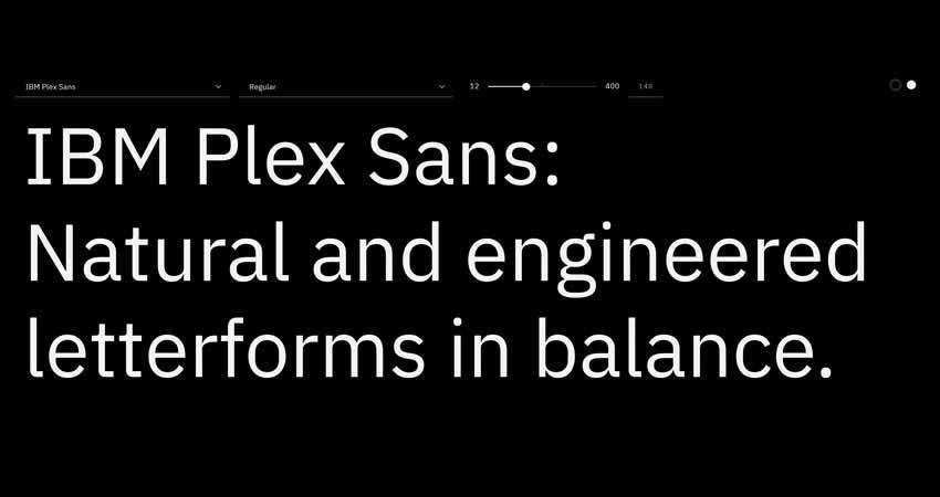 Sans Serif Free Font Designers Creatives IBM Plex