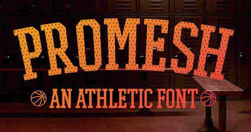 Slab Serif Free Font Designers Creatives Promesh Athletic Font