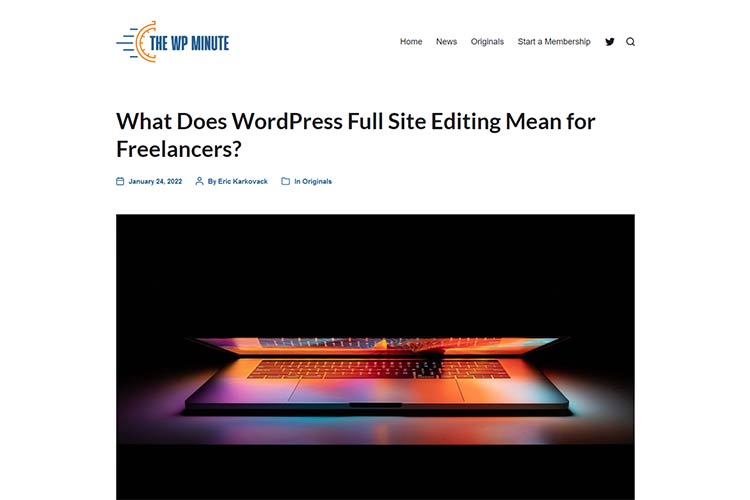 Example from What Does WordPress Full Site Editing Mean for Freelancers?