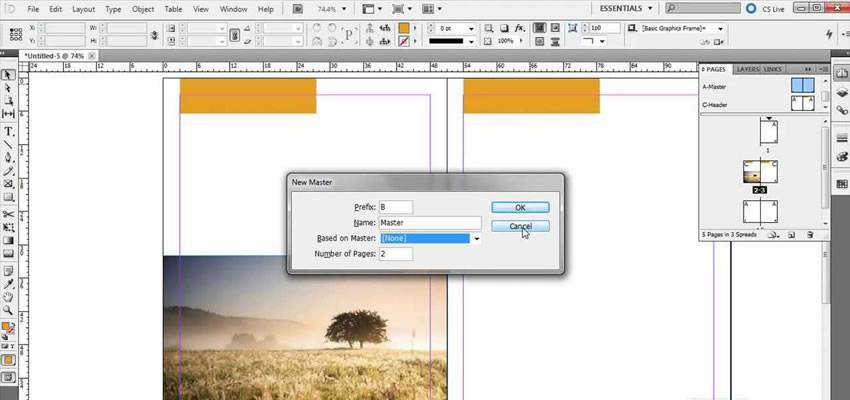 Creating Applying Master Pages InDesign