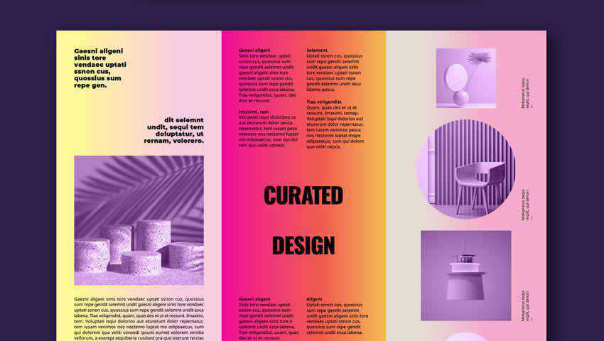 Colorful Shop Brochure Layout for InDesign