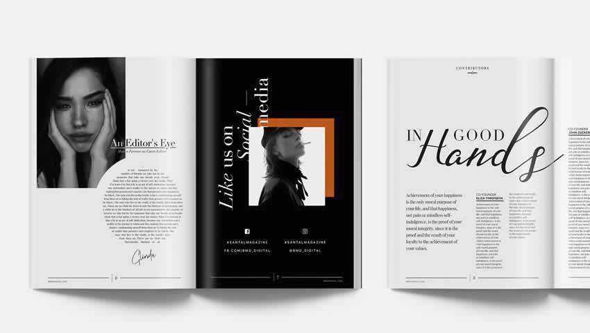 indesign magazine template layout