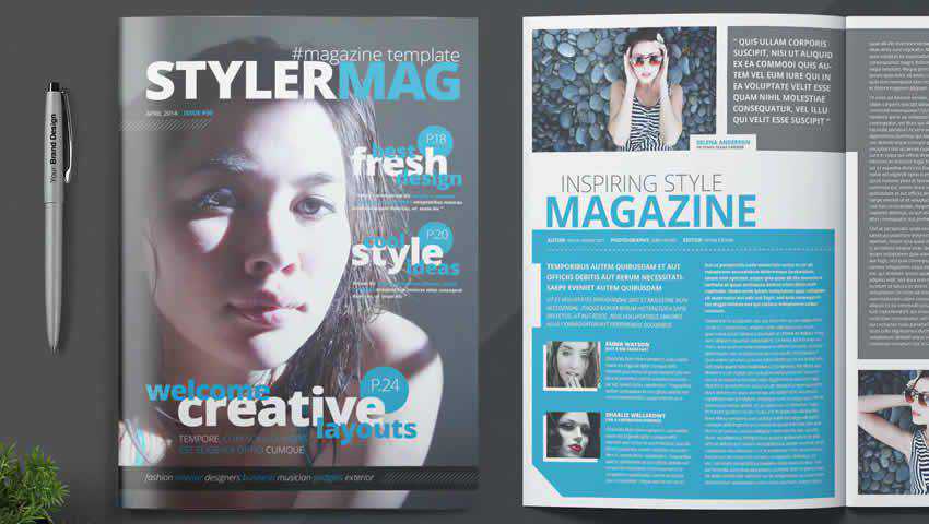 Free InDesign Modern Fashion Magazine Layout Template