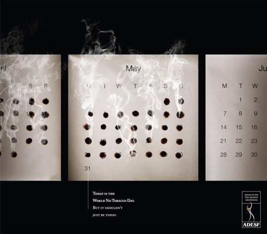 Print Ad - Burnt Calendar Dates