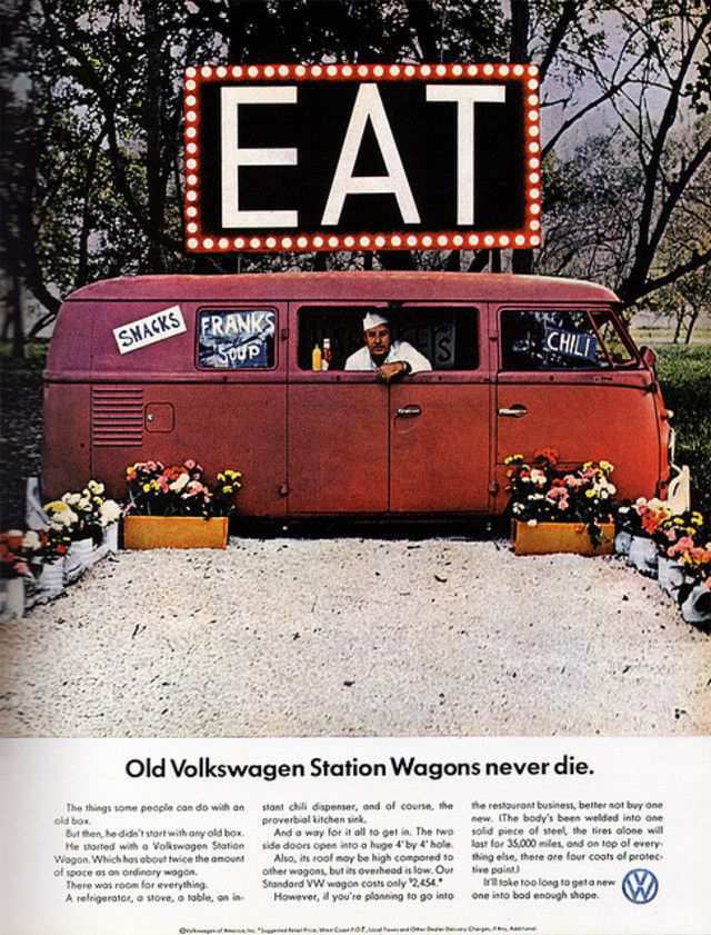 vintage poster advertisment design Volkswagen 1