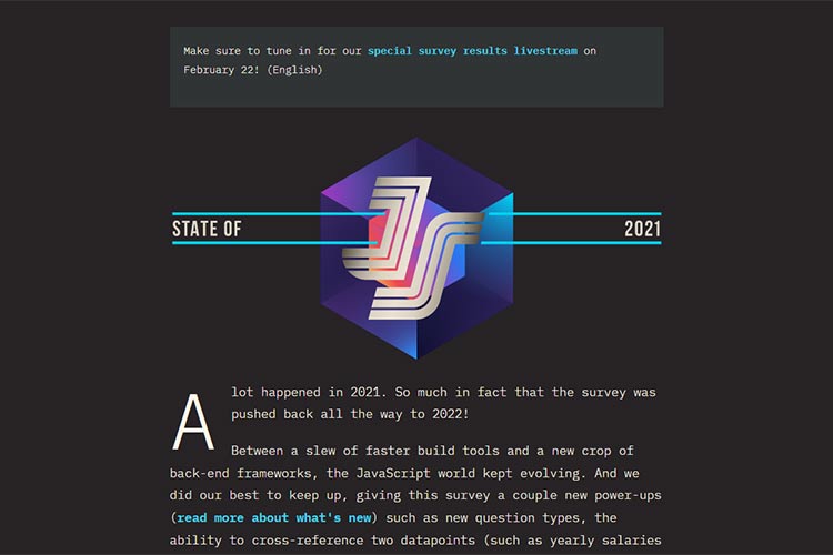 Example from The State of JS 2021
