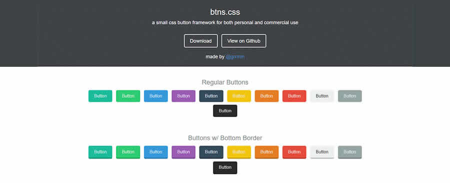btns.css - A small CSS button framework for both personal and commercial use