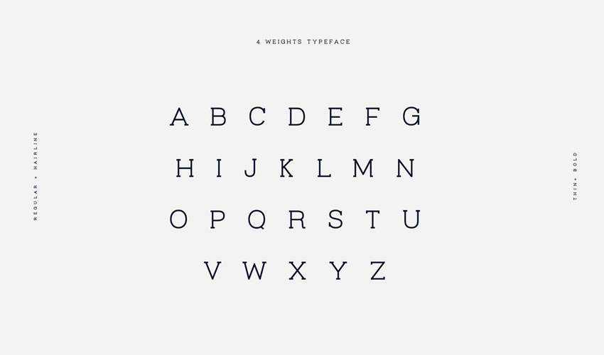 Virtuous Slab free minimal font design typecase typography