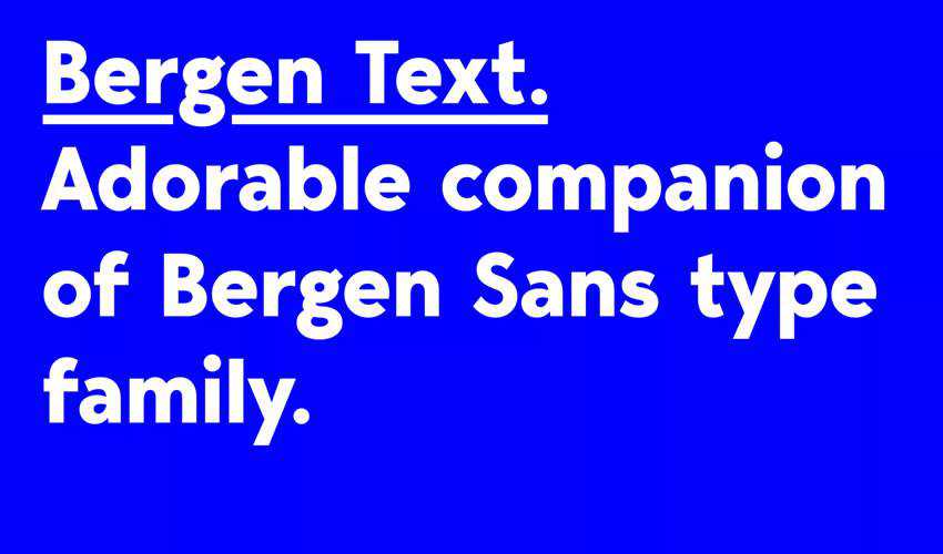 Bergen Text free minimal font design typecase typography