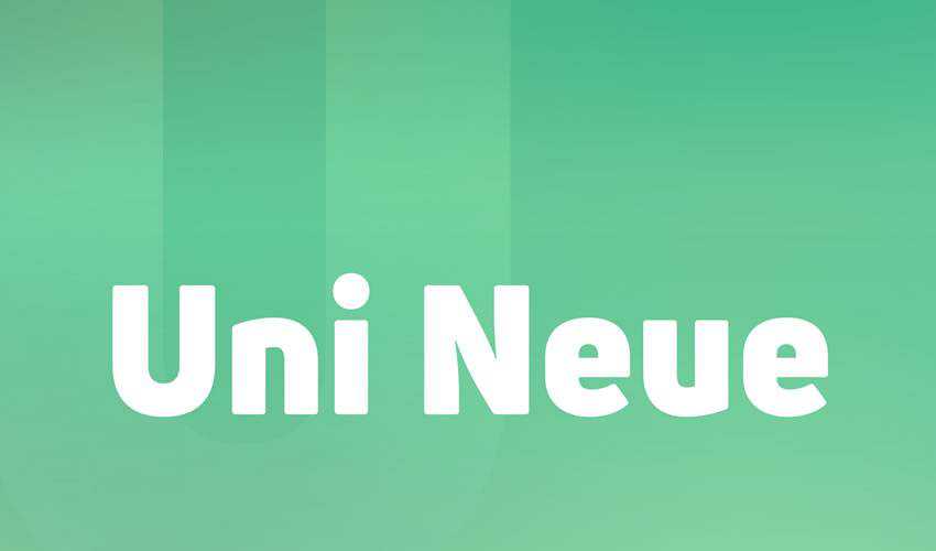 Uni Neue free minimal font design typecase typography