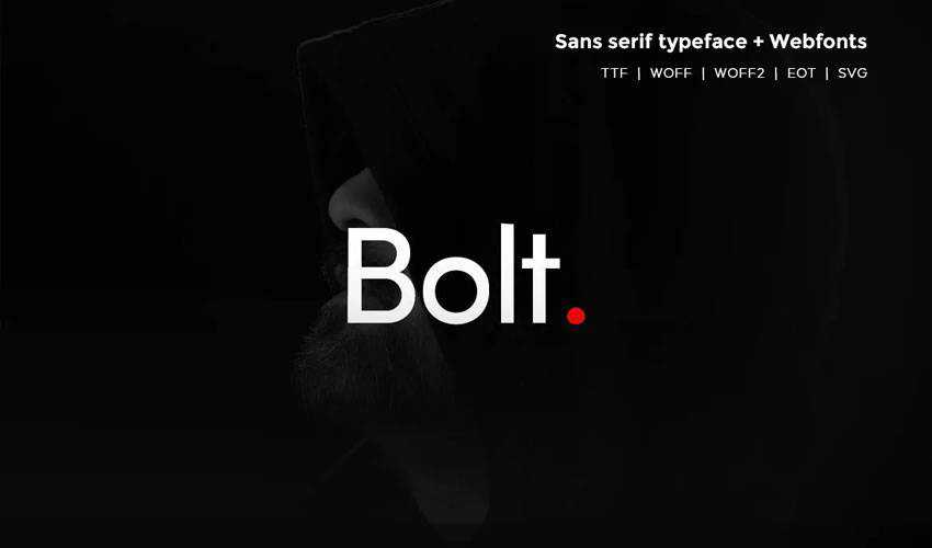 Bolt Sans free minimal font design typecase typography